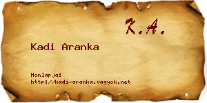 Kadi Aranka névjegykártya
